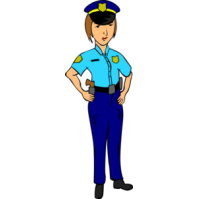 Police Man clip art free vector