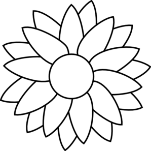 Sunflower Black And White Templatesun Flower Template Clip Art ...