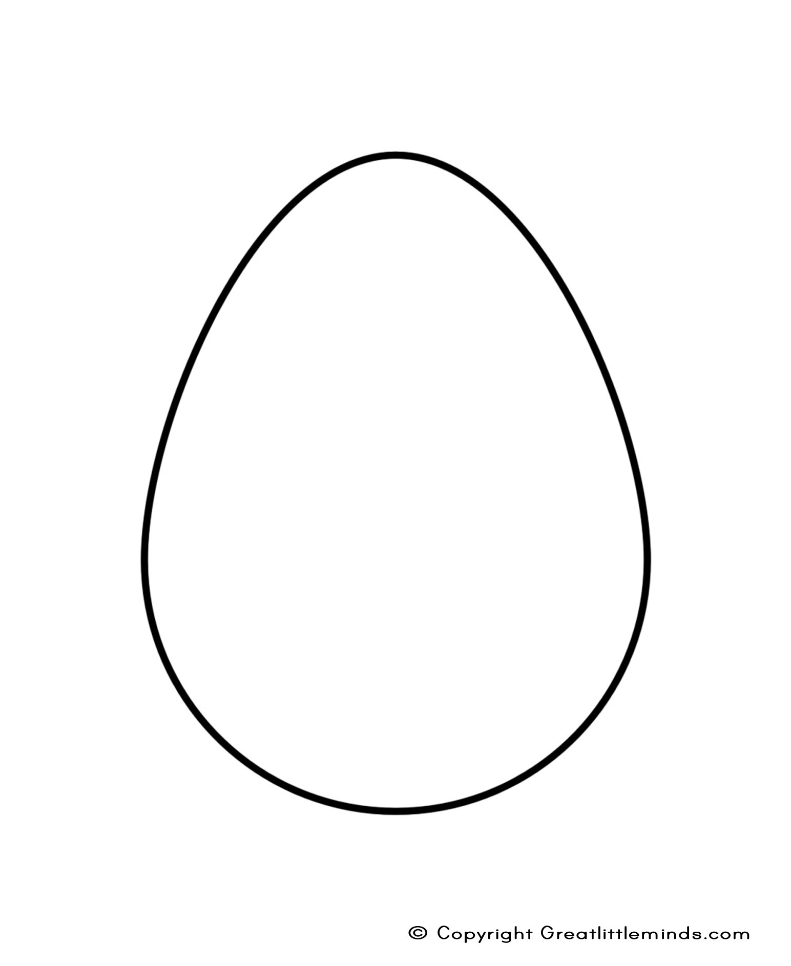 Images of Plain Easter Egg Coloring Pages - Jefney
