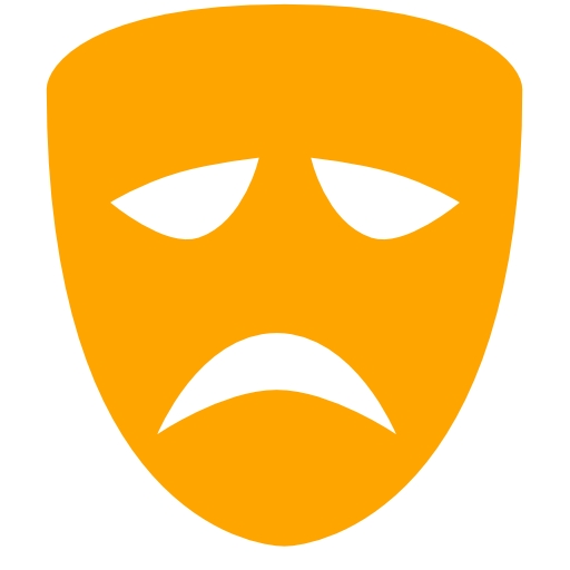 Free orange drama icon - Download orange drama icon