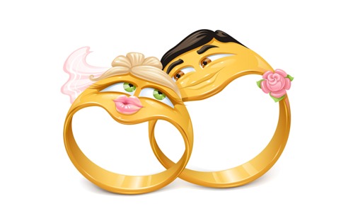 Cartoon Wedding Rings