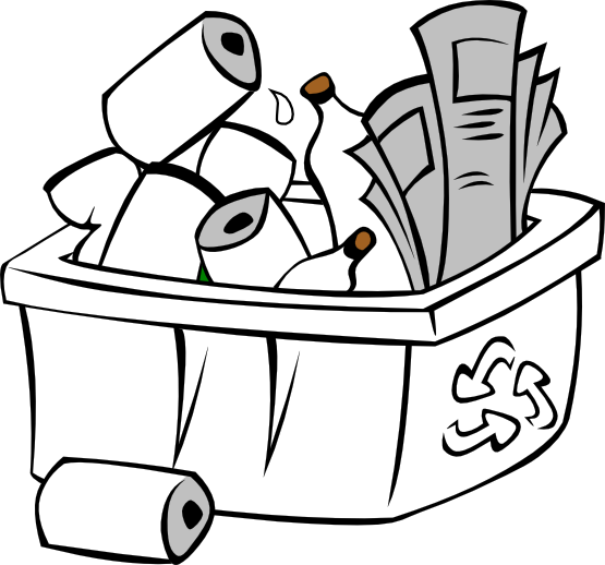 Gallery For > Recycling Clip Art Black And White