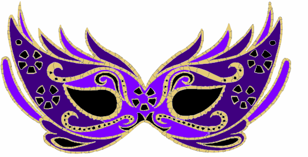 Purple Masquerade Mask Clip Art - vector clip art ...