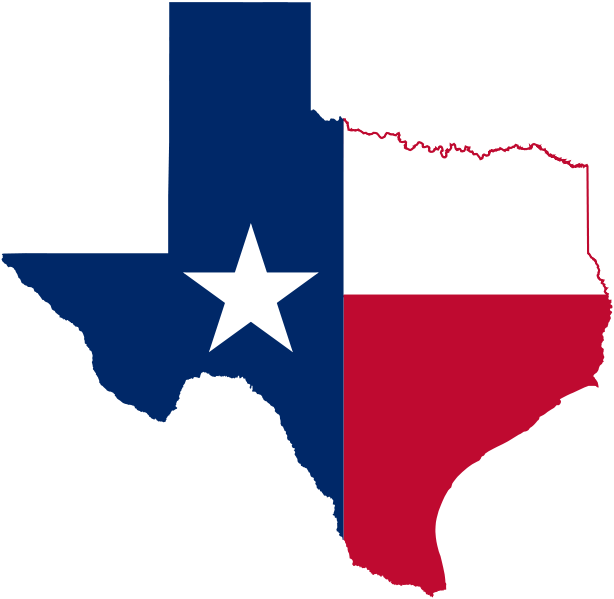 Clipart of the texas flag