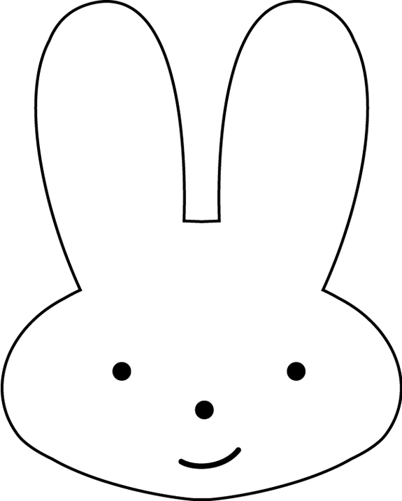 Easter Bunny Head Outline Clipart - Free to use Clip Art Resource