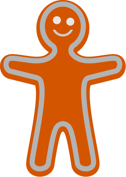 Gingerbread Man Silhouette - ClipArt Best