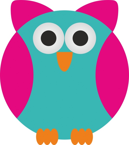 Cute abstract owl vector illustration with cartoon style Free ...