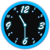 Analog Clock Neon Transparent