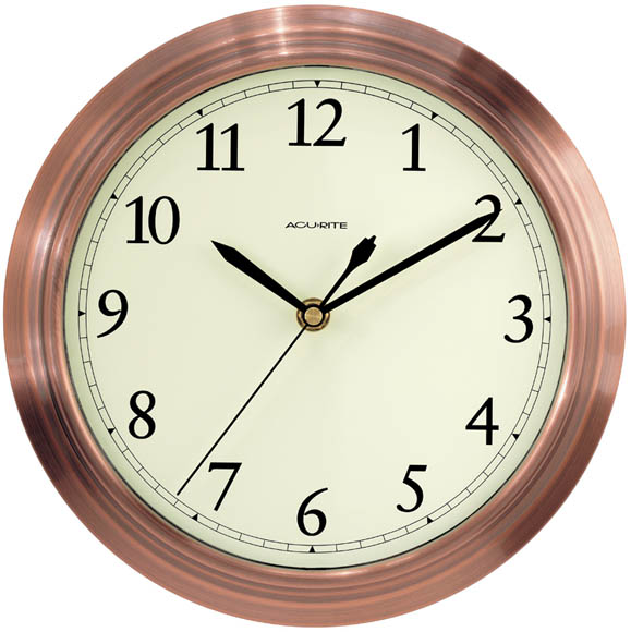 46166 Acu-Rite Acadia 10-Inch Analog Wall Clock