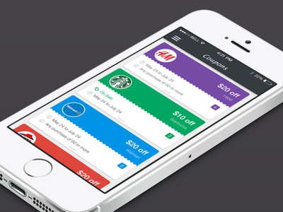 Dribbble - Coupons App by MSGS