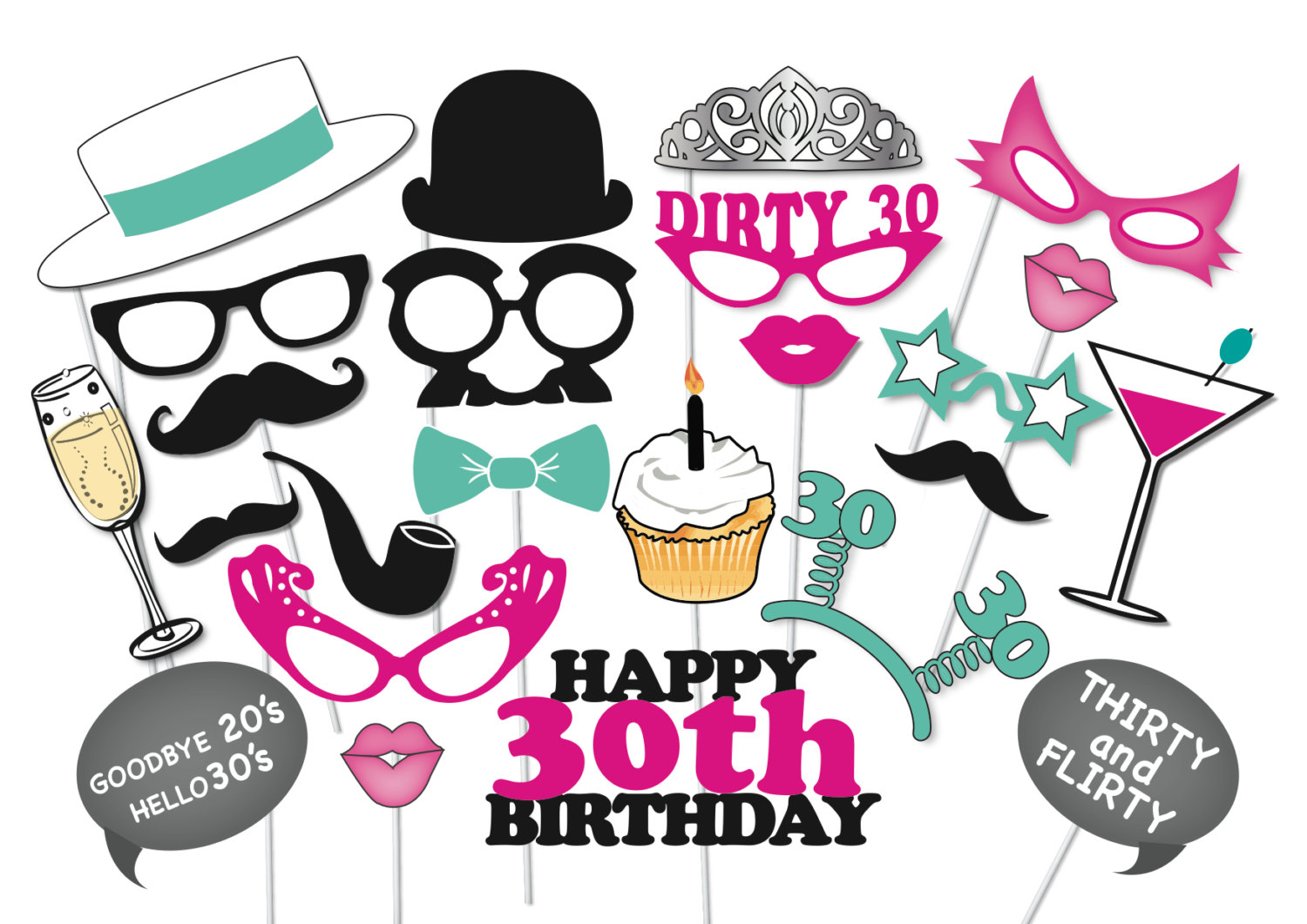 30th Birthday Clipart - New Images