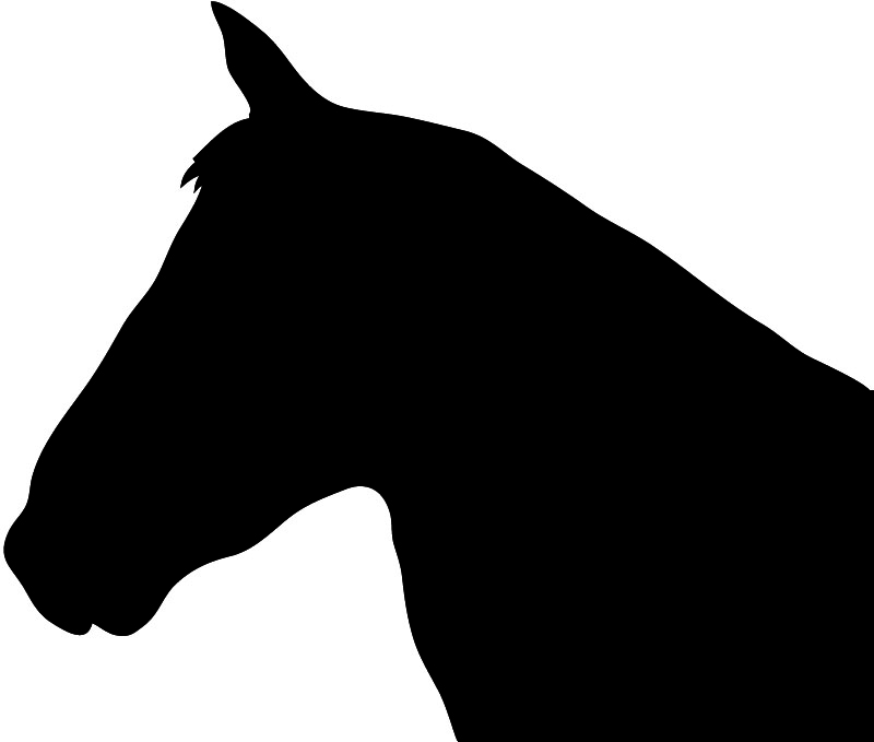 Clipart horse head silhouette