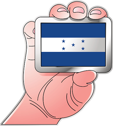 Drawing Of The Honduras Flag Clip Art, Vector Images ...