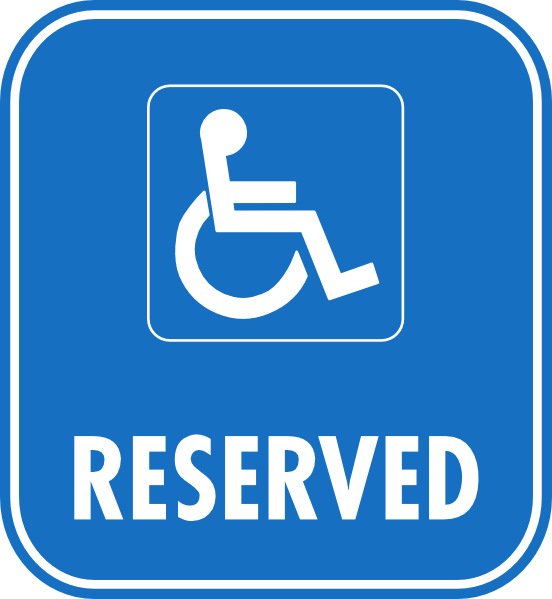 Reserved Disabled Parking Clip Art - vector clip art ...