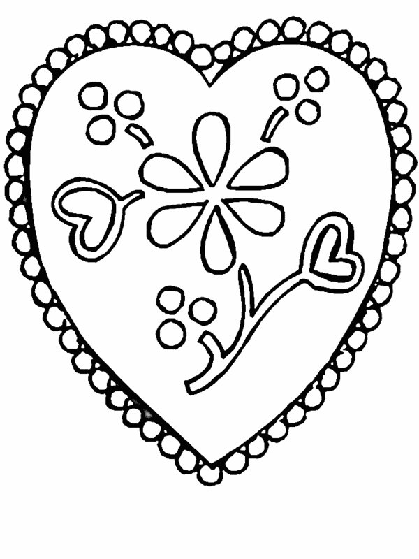 Cartoon Flower Heart Coloring Pages Picture 31 – Beautiful Flower ...