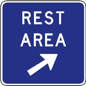 Amazon.com - Street & Traffic Sign Wall Decals - Rest Area Exit ...