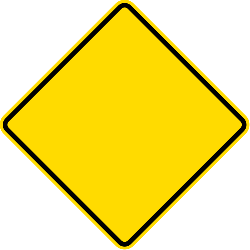 yellow triangle sign means