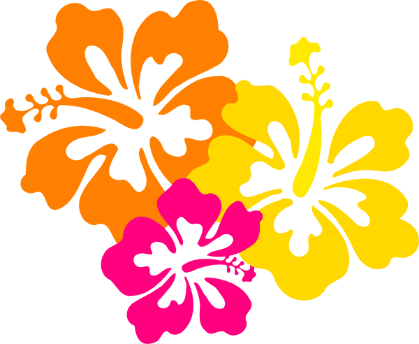 Hibiscus Flowers 4 Grouped clip art - vector clip art online ...