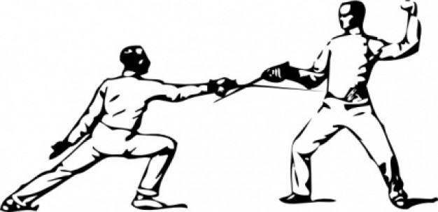 Fencing Parry Of Octave clip art | Download free Vector