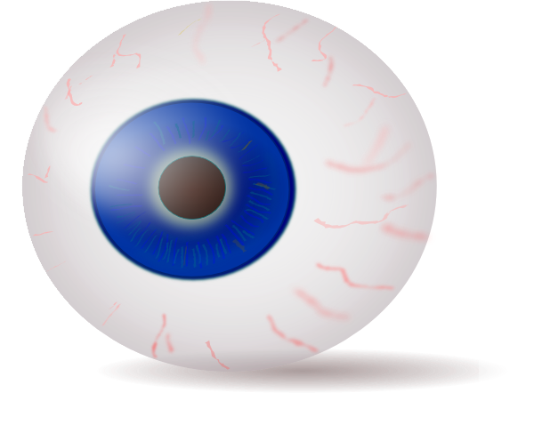 Eyeball Blue Realistic Clip Art - vector clip art ...