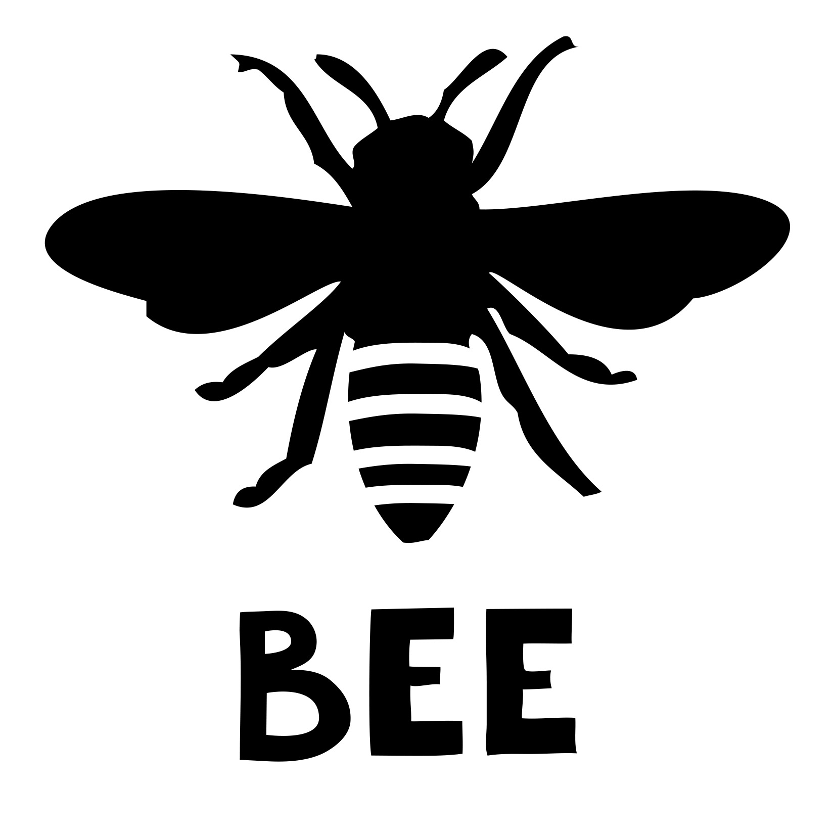 Bee silhouette clip art