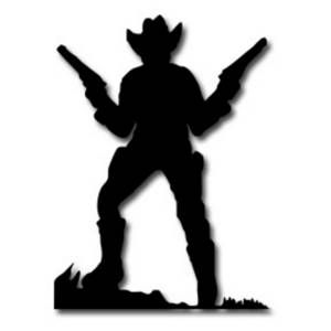 Cowboy outline clipart