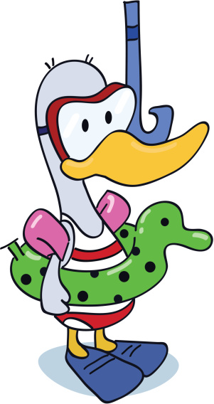 Duck Floatie Cartoon Clip Art, Vector Images & Illustrations