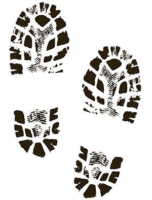 Shoe prints clipart