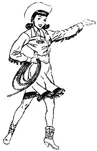 vintage cowgirl clipart free