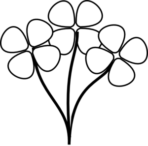 Flower clipart black and white png