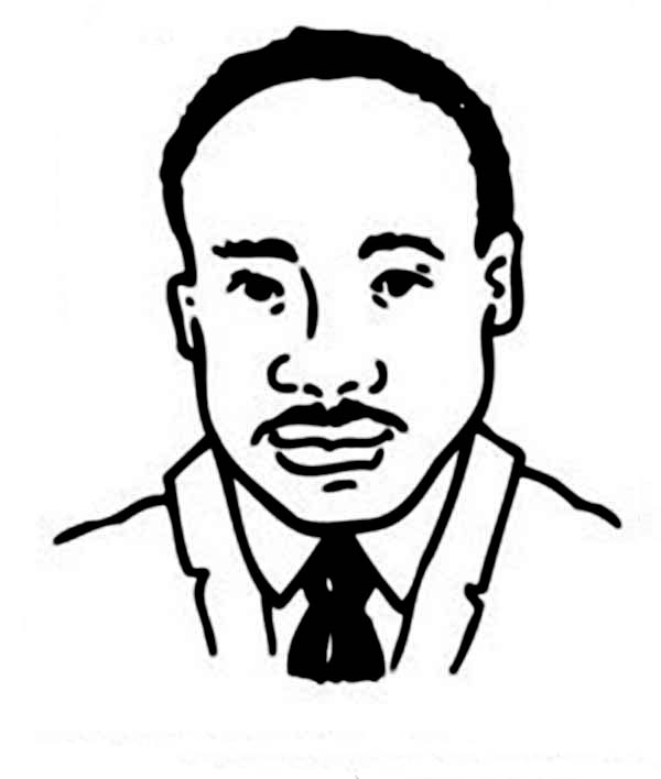 A Head Caricature of Martin Luther King Jr Coloring Page: A Head ...