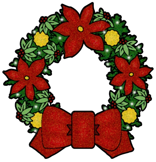 Animated christmas wreath clip art