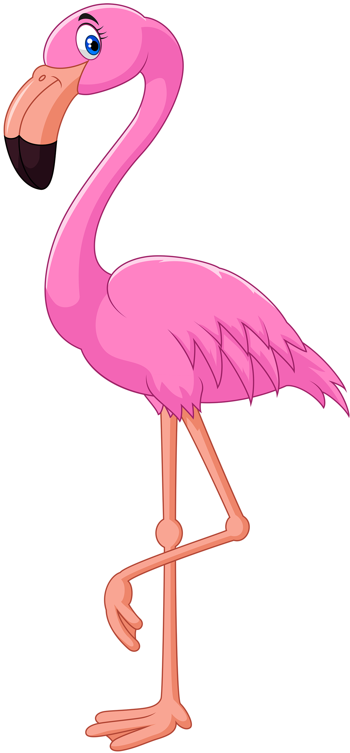 Cartoon flamingo clip art