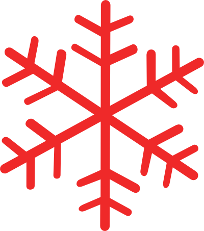 Red snowflake clipart