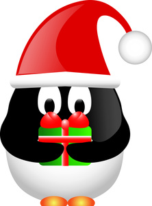 Clipart animal santa hat