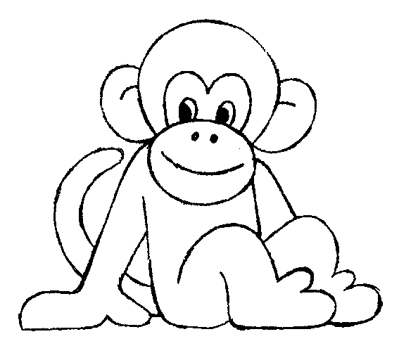 Baby Monkey Coloring Pages for Free Baby Monkey Coloring For ...