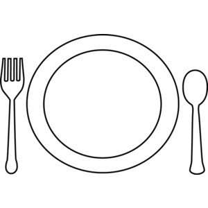 Plate Clip Art Black And White - ClipArt Best