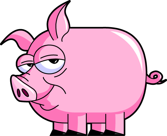 Smiling pig clipart