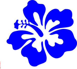 Luau Blue Flower Clipart