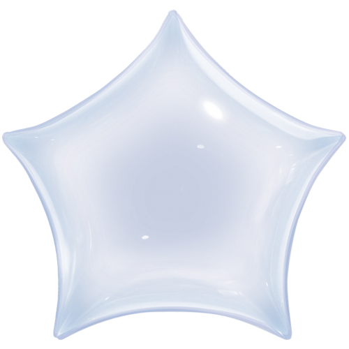 22 Deco Star Bubble - Clear Balloon