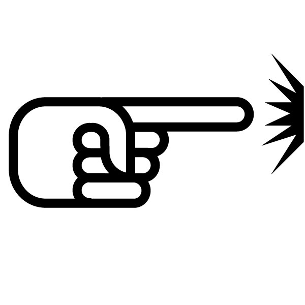 Shock Danger Hand Symbol: Visual Symbol, Icon, Pictogram Signage ...