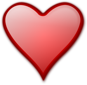 Shiny Red Heart clip art - vector clip art online, royalty free ...
