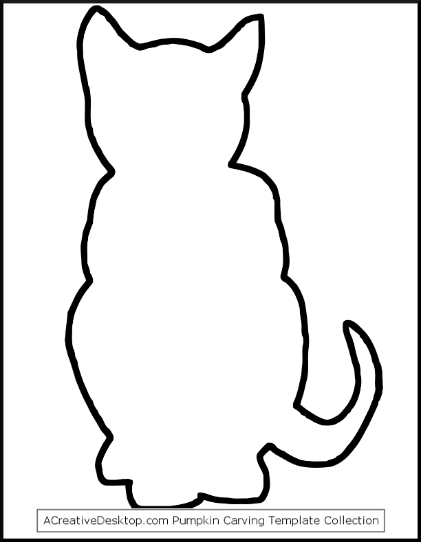 Halloween Cat Outline Clipart