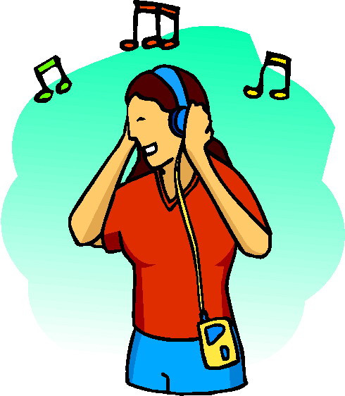 Listening To Music Clipart