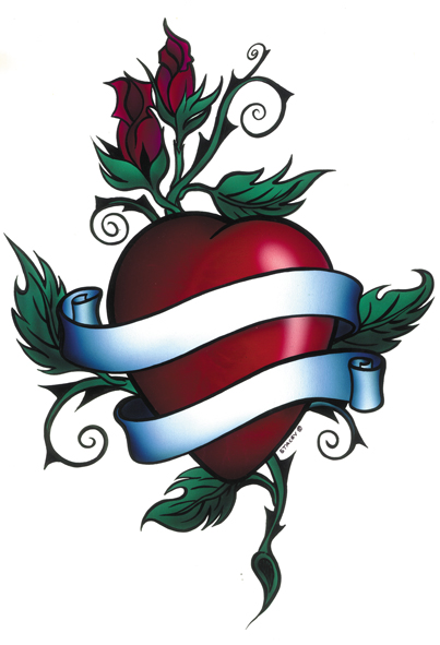 Heart With Banner Tattoo Designs | Free Download Clip Art | Free ...