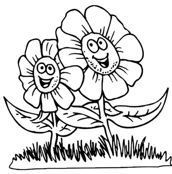 Drawing Of Spring Flowers | Free Download Clip Art | Free Clip Art ...