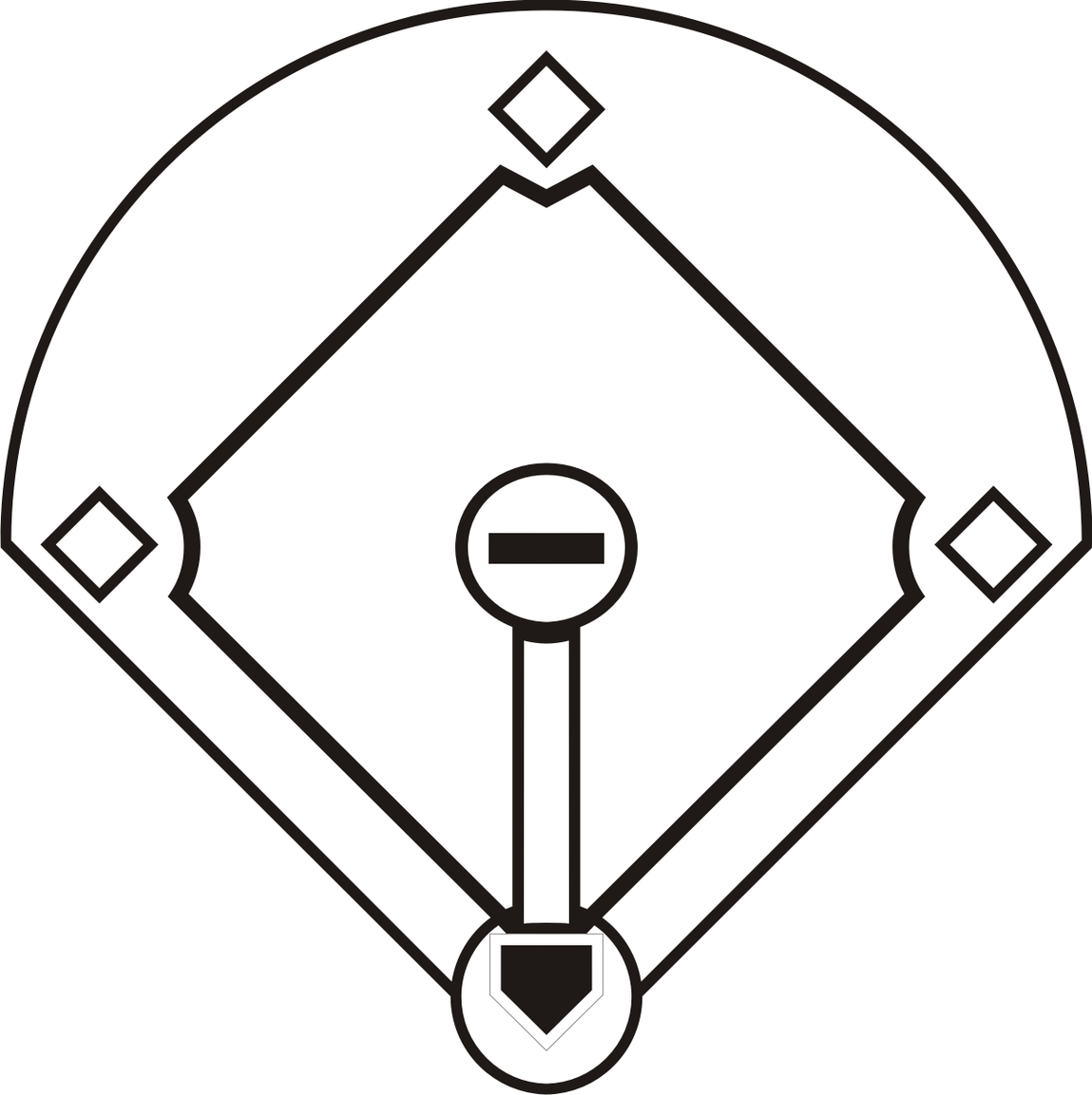 Pictures Of Baseball Diamonds Clipart - Free to use Clip Art Resource
