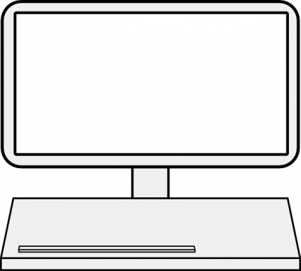 Image of Computer Clipart Black and White #9434, Computer Clip Art ...