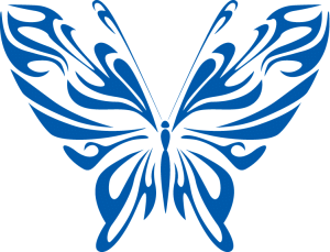 Butterfly clipart tattoo blue