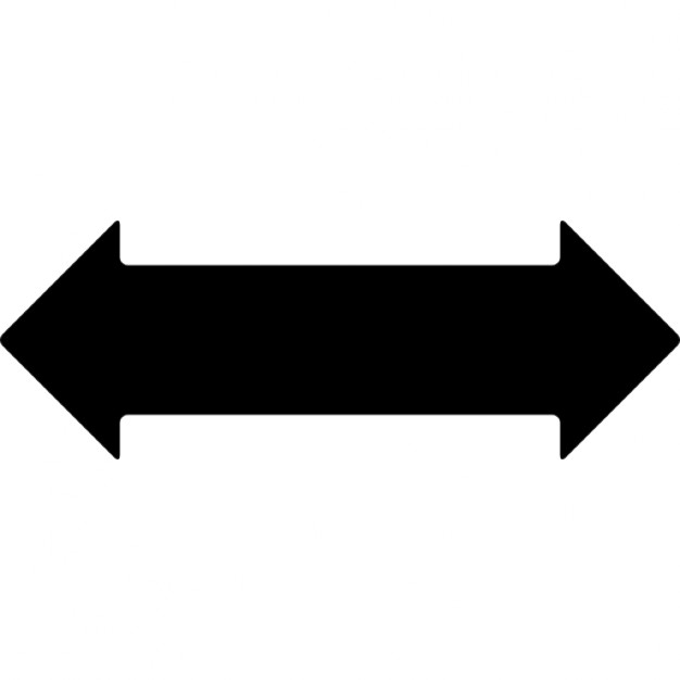 Double horizontal arrow pointing two opposite directions to left ...